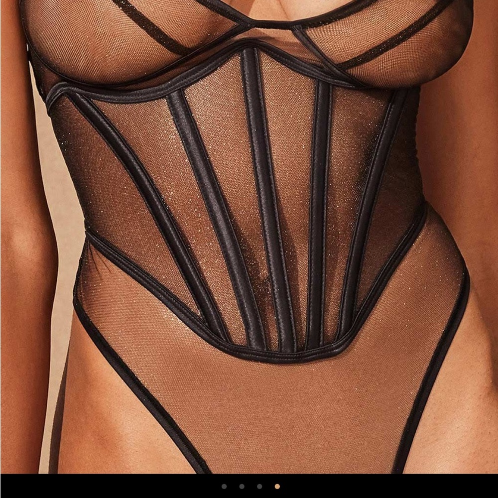 Honey Birdette  Naked Nero Waspie medium